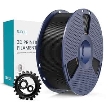 SUNLU PLA+ Filament 1.75mm, Enhanced Durability and High Strength, PLA Plus 3D Printer Filament for 3D FDM Printers, 1kg Spool, pla+ Black