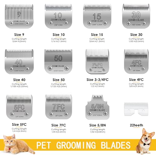 OwnLifeYF 10# Lâminas de substituição para tosadores de animais de estimação, lâmina removível compa