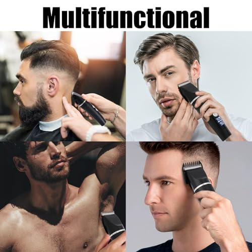 Trimmer Professionale per Capelli, Lame in Titanio Durevoli, Controllo Touch Digitale, Trimmer Shaver con Display a LED, Barbe Precisione Lunghi Capelli Impermeabile - 5