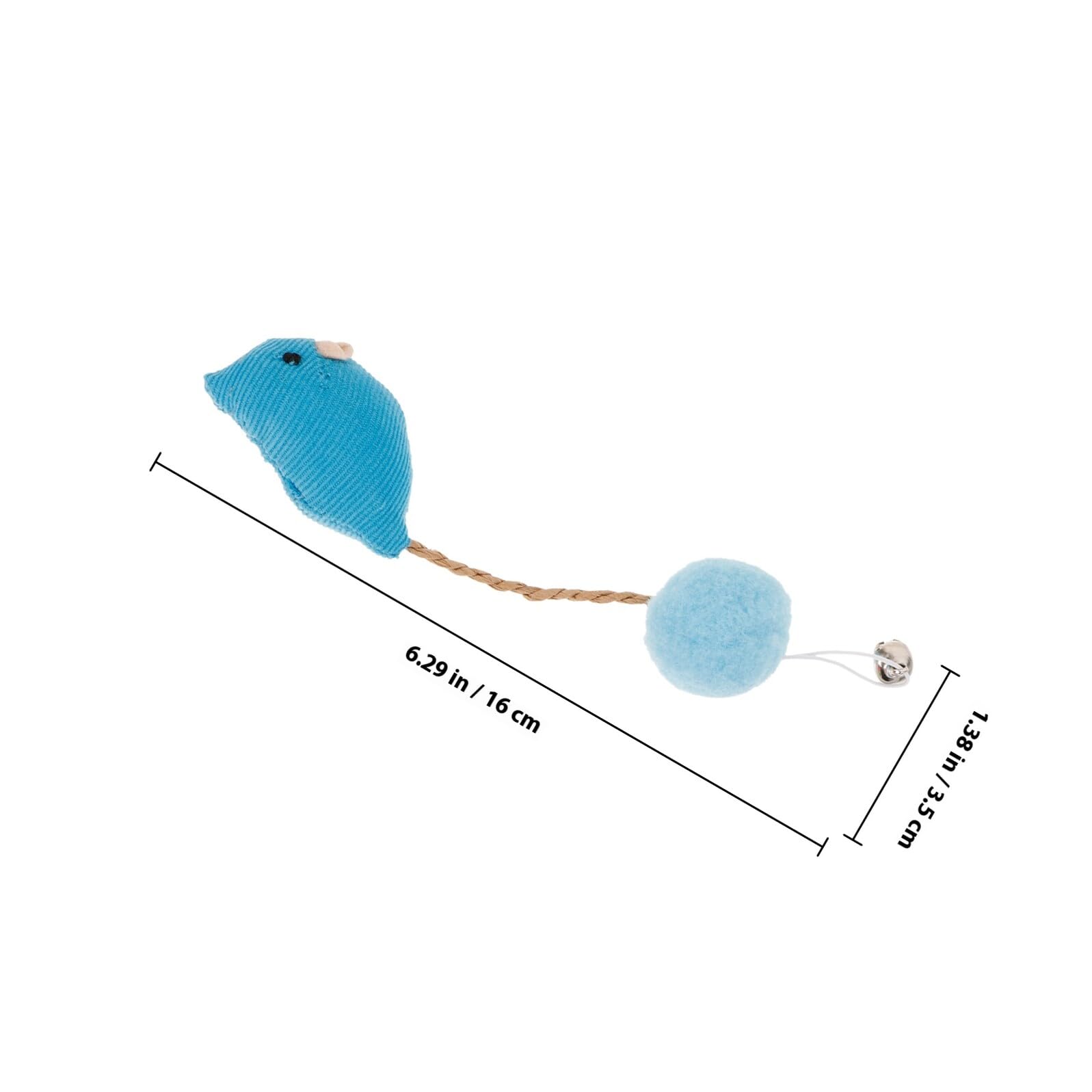 6 Pièces Lot de Jouets Souris Peluche pour Chat avec Clochettes Jouets Interactifs de Remplacement pour Stimulation de Linstinct de Chasse et Intérieur