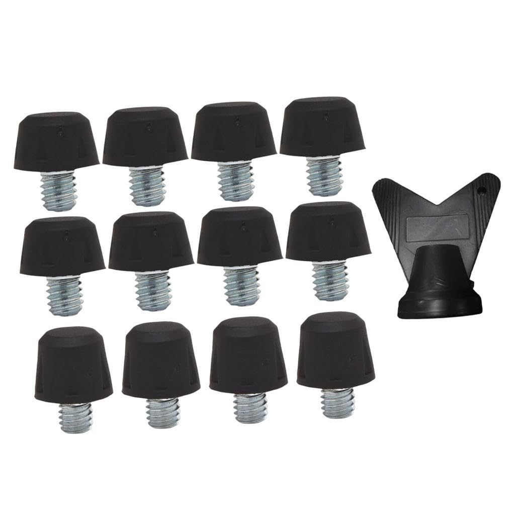 12 tacchetti per scarpe da calcio, per allenamento e competizioni, colore nero, 8 mm e 11 mm