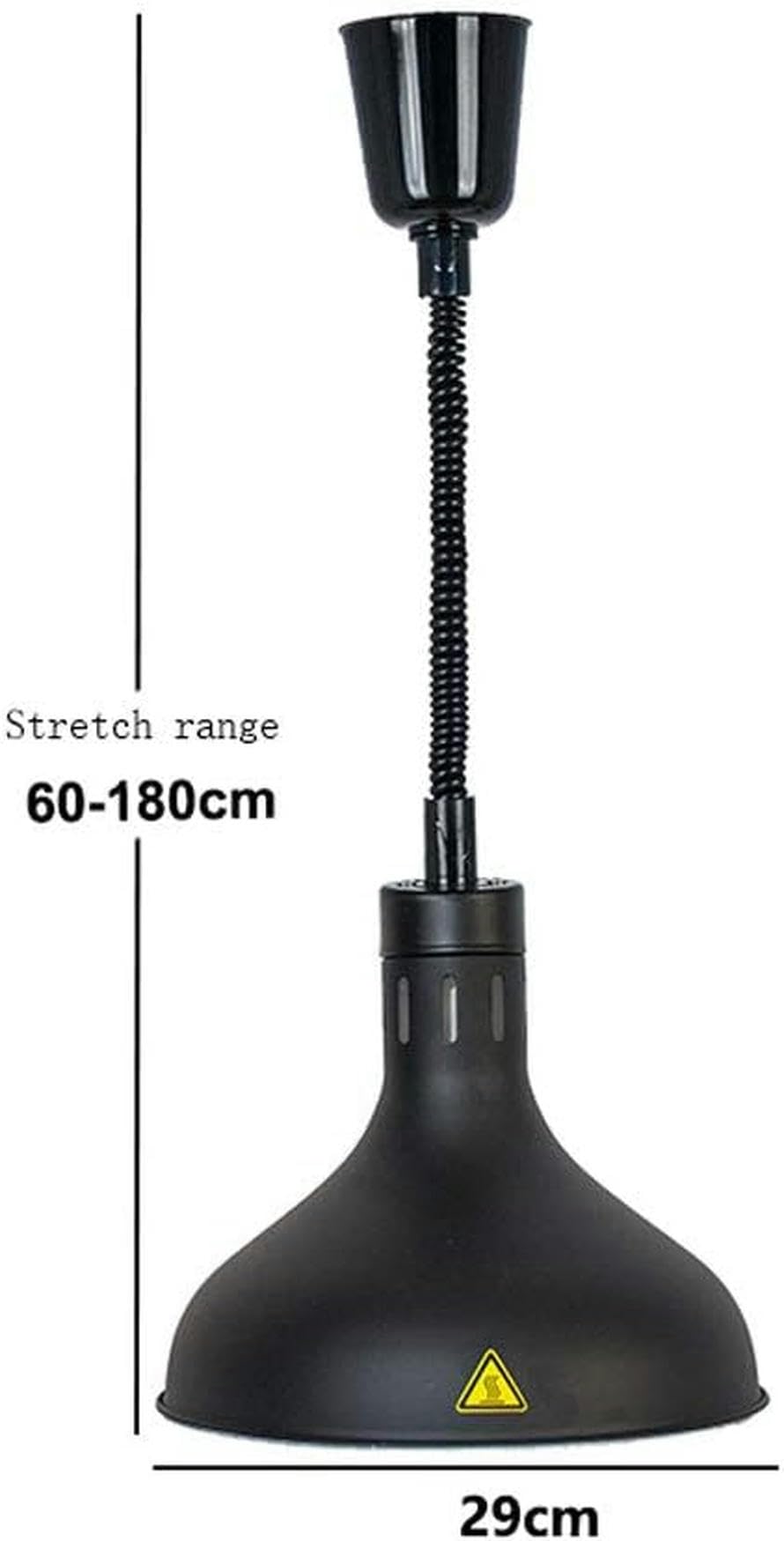 Lampada per scaldavivande, Retrattile Lampada di Calore Alimentare Buffet Forniture Attrezzatura da Ristorante, 3 Pezzi, Nero