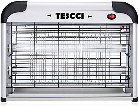 TESCCI 20W Electronic Bug Zapper - Insect, Fly, Mosquito Killer and Zaps Other Insects Attracted by UV Light (Grey)
