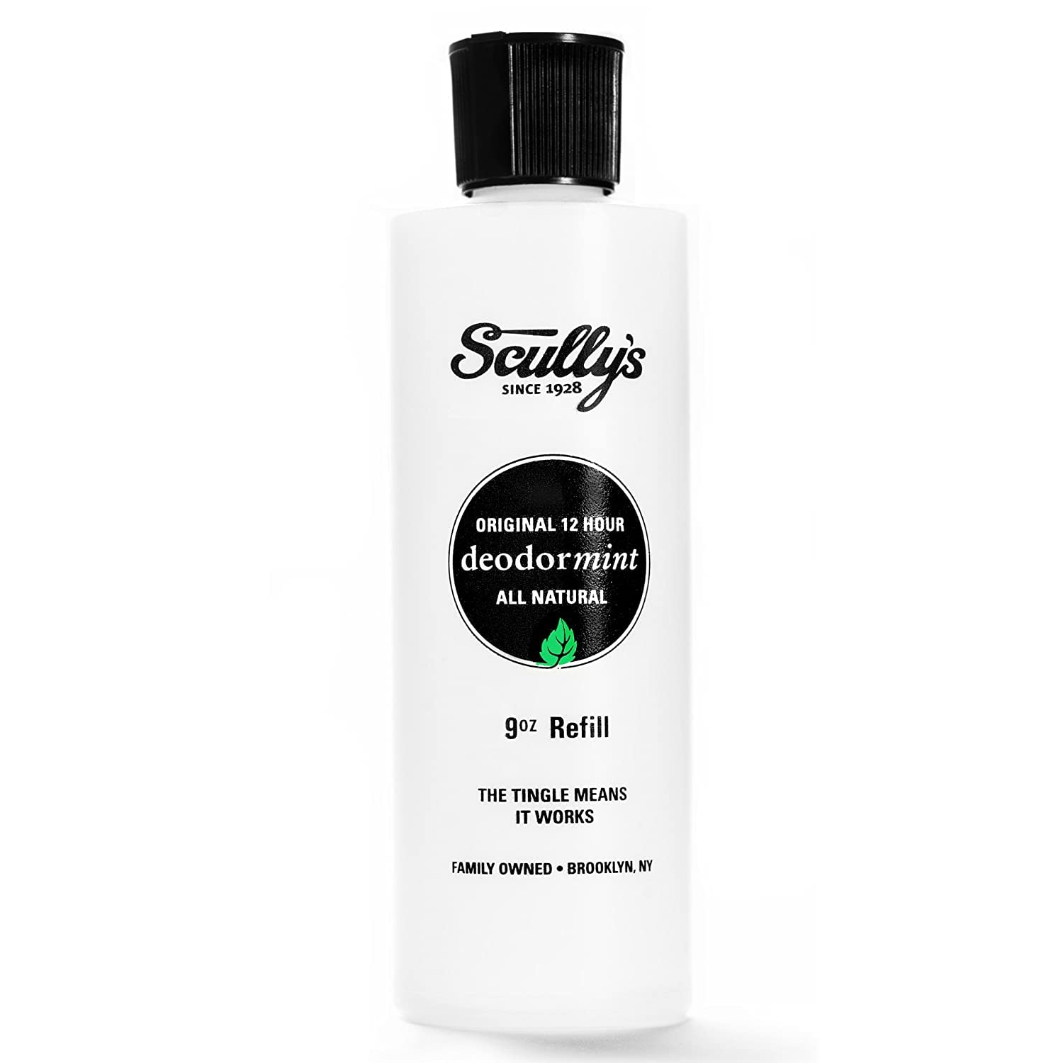 Scully’s Deodormint Natural Deodorant Spray (2oz) + Refill (9oz) - Aluminum-Free, Non-Toxic Deodorant for Women, Men & Kids - 12 Hour Protection, No Chemicals - USA Made (Grapefruit & Mint Set)