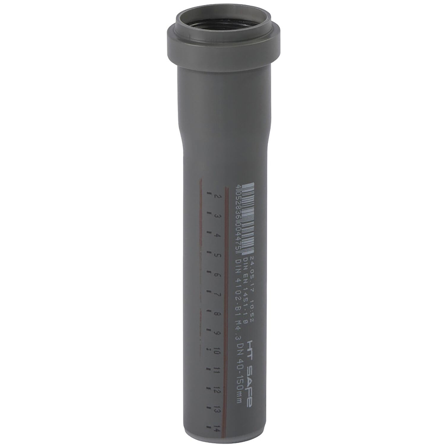 Ostendorf Gray Htsafe Ht Pipe With Sleeve Dn 40 Mm 150 Mm Grey