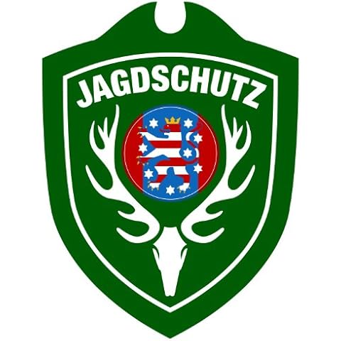 Waidmannsbruecke Unisex - Erwachsene Jagdschutz Thüringen Autoschild, Grün, One Size Cover