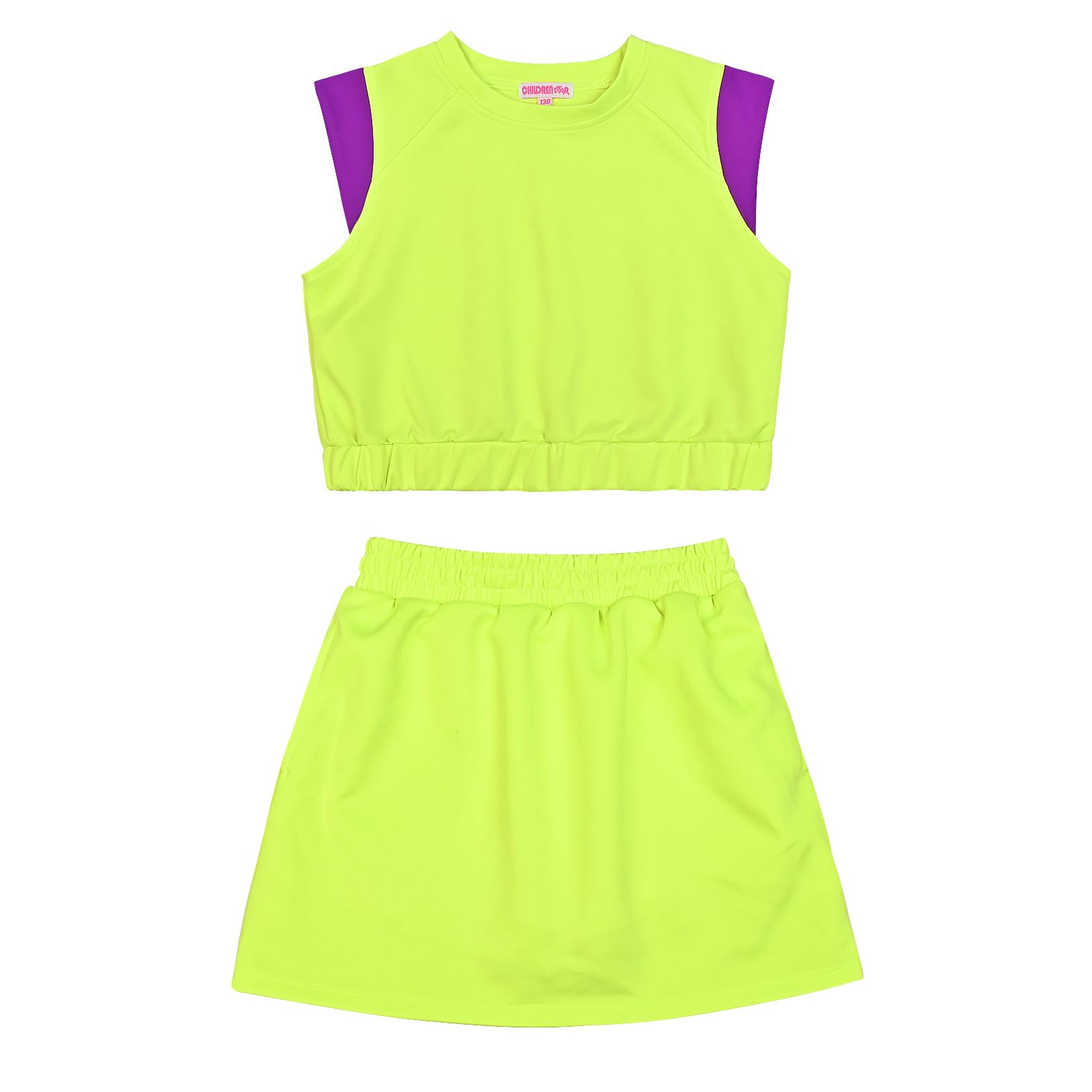 CHILDRENSTAR Girls 2 Piece Skort Outfits Trendy Clothes Kids Athletic Set