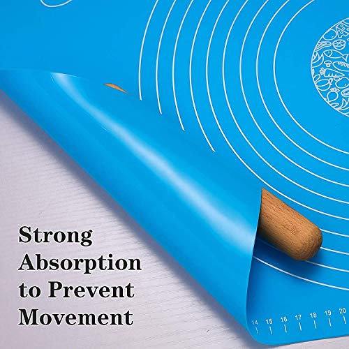 Image of Syga Silicone Reusable, Non-Stick Pastry Rolling Baking Mat with Measurements, 50x40cm(Multicolour)