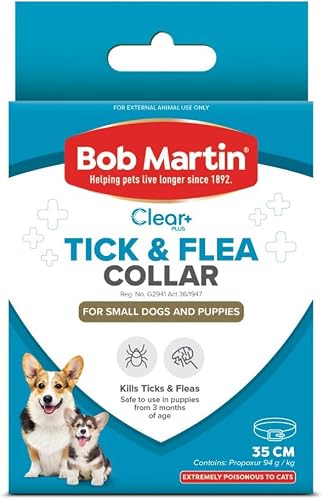 Bob Martin Clear+ Tick and Flea Collar for Small Dogs and Puppies