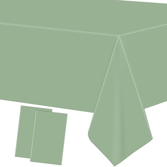 Fairooth Sage Green Tablecloths Green Plastic Table Covers