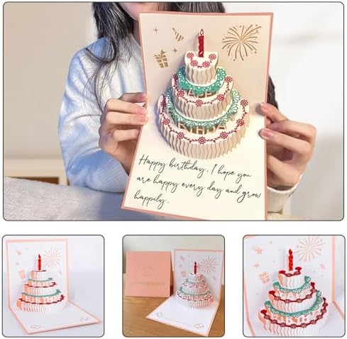 8 Year Old Girl Gift Ideas, Socks for 8 Year Old Girls, 3D Pop Up Birthday Card, 8th Birthday Gifts for Girls - 2