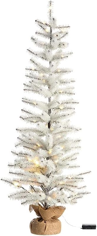 Outdoor Winter Lighted Tinsel Tree - 48"