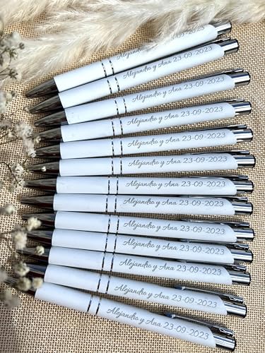 Imagen de Uvimark 50 Bolígrafos Personalizados Artículos publicitarios Merchandising Regalos de Empresa Detalles de Boda Bolígrafos Personalizables