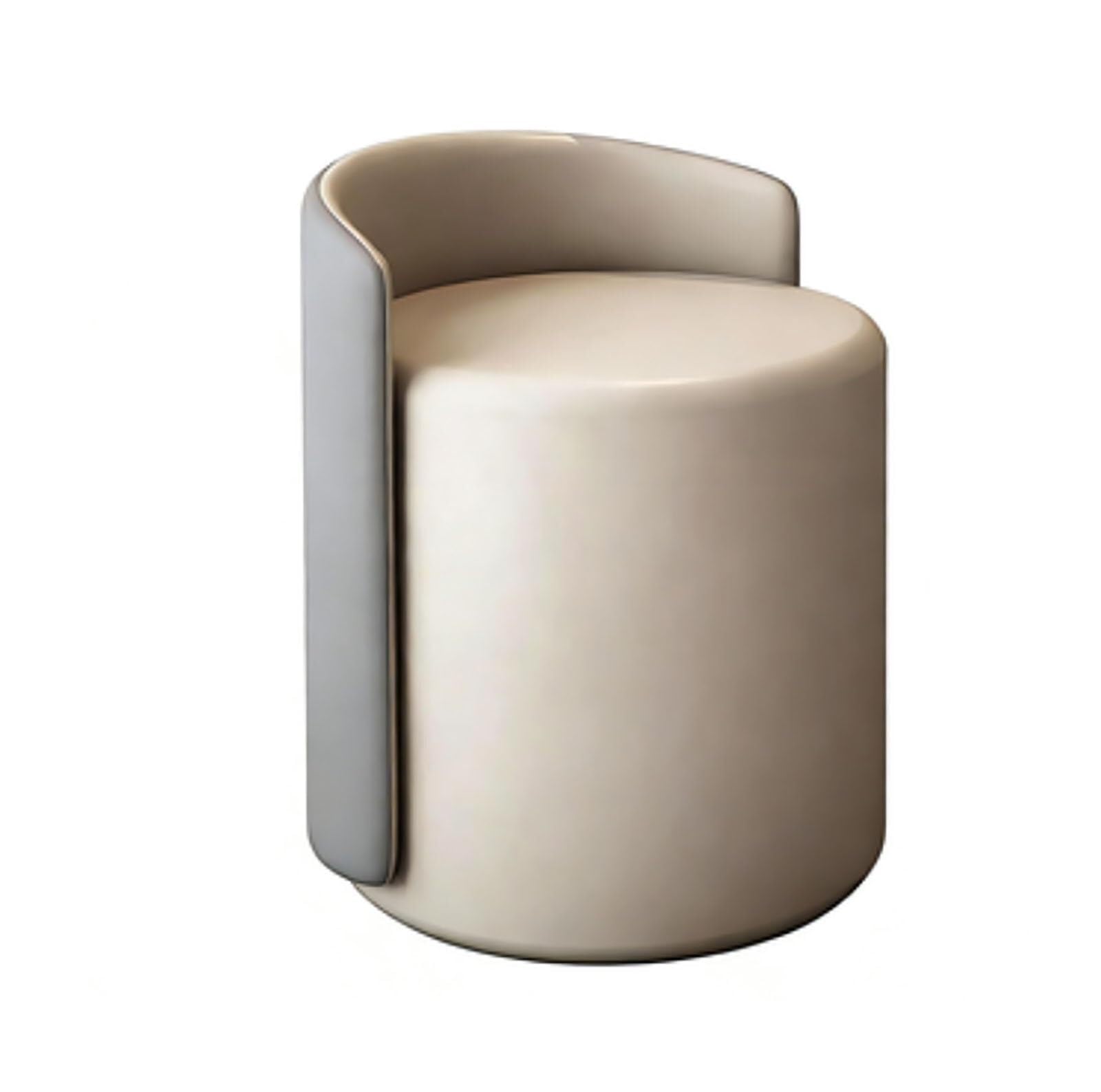 Silla giratoria 360 y taburete de maquillaje con respaldo bajo para tocador de dormitorio