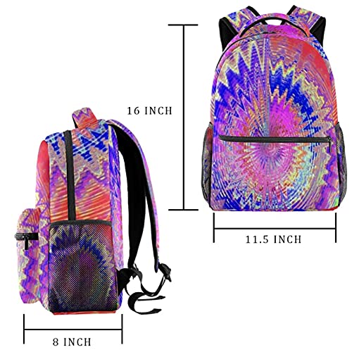Sac à dos bleu violet vert dégradé multicolore grand format voyage femme
