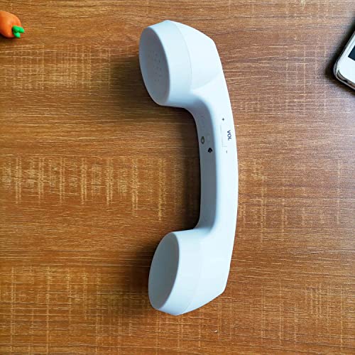 Enjoy-Unique Wireless Retro Telephone Handset And Wire Radiation-Proof Handset Receivers Headphones For A Mobile Phone With Comfortable Call (White) #TOP4