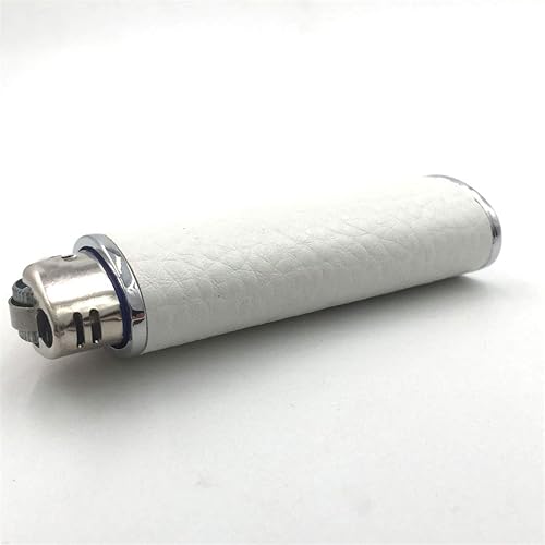 Miniatura 23 de Metal negro cuero encendedor caso cubierta titular para BIC tamaño completo encendedor tipo J6 Negro -,Marrón,Rojo,Blanco