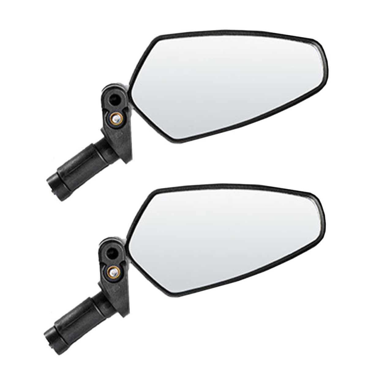 Specchietto Retrovisore Bici Riflettente 2 Pezzi Nero | Nylon Pa, Pp e Acrilico, Installazione Semplice, Effetto Riflettente Chiaro, per Pieghevole e Strada