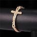 U7 Rose Gold Plated 7mm Cuban Chain Vintage Crucifix Charm Link Bracelet, 8.3