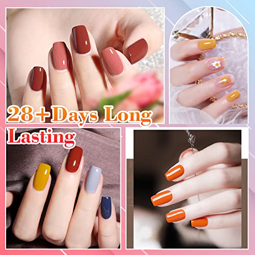 45 Pcs Esmalte Semipermanente Gel UV LED, 36 Colore de Pintauñas con 2 Base, Top Coat Brillante y Mate, capa Superiores de Diamante y Brilla en la Oscuridad, 3 Paiting Gel Esmaltes - imagen 5