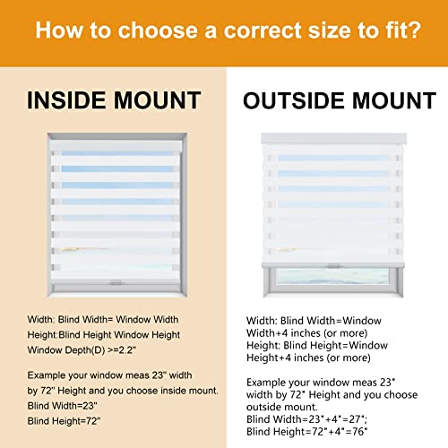 Image of Persilux Cordless Zebra Blinds for Windows (15 inch W x 47 inch H, White) Light Filtering Zebra Shades for Indoor Windows, Sheer Shades Thermal Insulated Blinds with Upgraded Cassette, Window Shades for Home