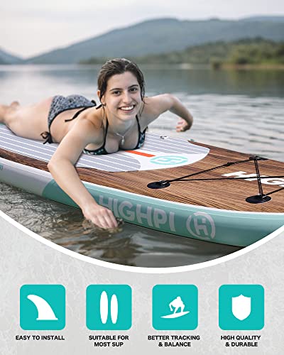 Highpi 9 Feet Removable Fin For Stand Up Paddle Board Accessories, Sup Slide In Center Fins Replacement, No Screw Tool Needed, Quick Release #TOP4