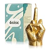 6sisc Middle Finger Scented Candle Gold Danish Pastel Room Aesthetic Decor Pine Fragrance Candles Natural Soy Wax Hand Gesture Aromatherapy Candle for Teen Home Bedroom Decorations Birthday Gifts