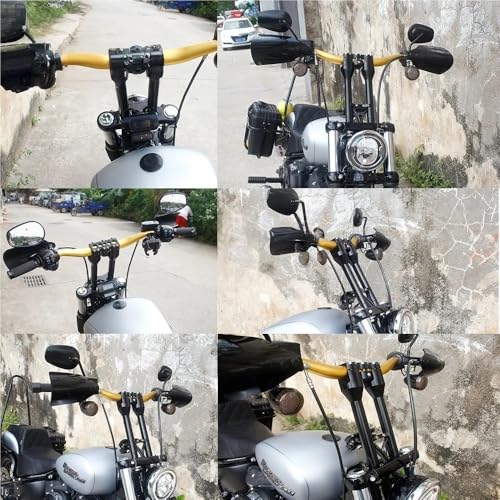 Manillar elevador de 25mm a 38mm para Dyna y Softail con torretas estilo Club en T de 6 a 13 pulgadas 7