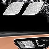 2pcs Bling Car Inner Door Bowl Crystal Accessories Compatible with Mercedes Benz 22-26 C C300 E S Class GLC CLE EQE/EQS 2022-2026 Bling Rhinestone Sticker Shiny Accessories Decorate