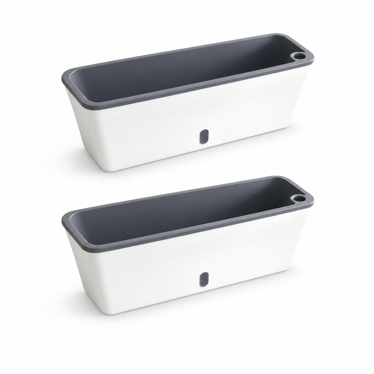 Self-Watering Breathable Planter , 44cm x 15.5cm x 11cm (2 pieces)