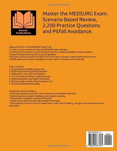 Med Surg Certification Study Guide Simplified: 2200 Practice Test Questions + Review for the Medical-Surgical Nursing Certification (MEDSURG-BC) Examination (16 Full-Length Tests)