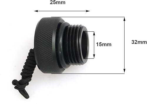 Miniatura 3 de heyous Tapa de tapón de polvo roscada de 0.984 x 1.260in para tapa de extremo de válvula de tanque de buceo DIN