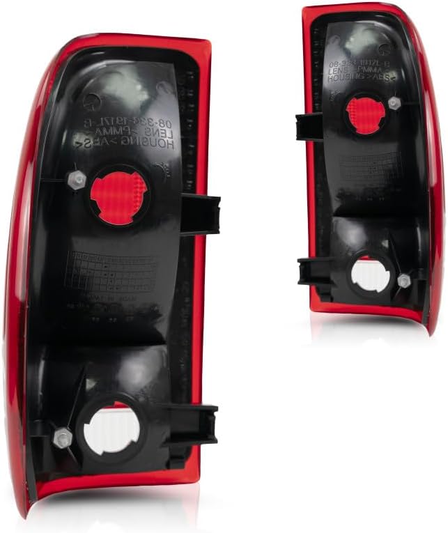 CarLights360 For 1997-2004 Dodge Dakota Pair Rear Tail Lights Driver and Passenger Side Assembly Unit CH2800126 CH2801126-replaces 55055113 55055112