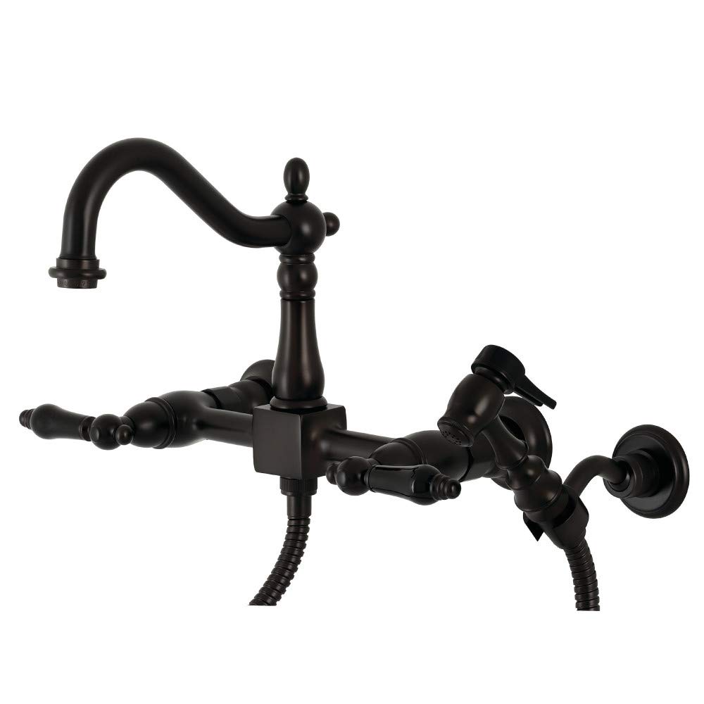 Robinet de cuisine pont Kingston Brass anti-corrosion pour remplacer un mitigeur fuyard