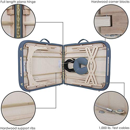 Image of EARTHLITE Premium Portable Massage Table Package SPIRIT - Spa-Level Comfort, Deluxe Cushioning incl. Flex-Rest Face Cradle & Strata Face Pillow, Carry Case (30 /32 inch x 73 inch) - Made in USA