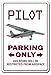 Produktbild Funny Deko Schilder Pilot Parking Schilder Flugzeug Cessna Fly Geschenk Beech Aircraft Corporation Flugzeug Luftfahrt Metall Aluminium Zeichen für Garagen, Wohnzimmer