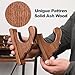 TESLYAR Rifle Wall Mount - Figured Gun Hooks for Rifles and Shotguns, Wooden Gun Rack, Real Hardwood Holder, Set of 2, Brown Finish, Rifle Wall Mount Display