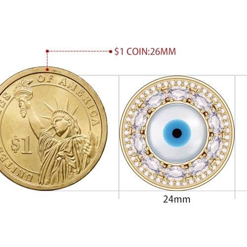 Gemelos para hombre con cristal y acabado dorado miniatura 5