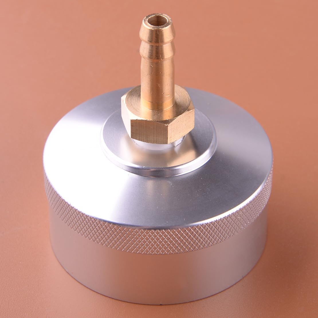 Silver Extended Run Fuel Gas Tank Cap with Hose Connector Compatible for Honda Generator EU2000i EU1000i