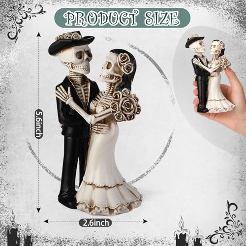 Figurilla Pareja Calavera Día de Muertos Decorativa miniatura 2