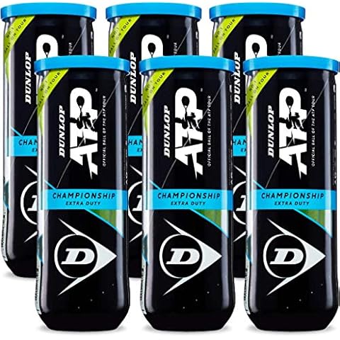 Dunlop Sports ATP Championship Extra Duty Tennis Balls, 4 x 3-Ball cans(12 Balls Total) Cover