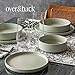 over&back Stackable Dinner Bowl Set - Stoneware Dishes - Comes with 4 Dinner Bowls - All-Occasion Place Settings Perfect for Pasta, Salads, Snacks - 8.3