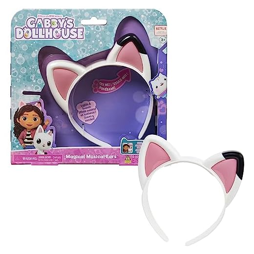 LA CASA DE MUÑECAS DE GABBY - OREJAS DE GATO MÁGICAS - Orejas de Gato Mágicas de La Casa de Muñecas de Gabby con luces, música, sonidos y frases - 6060413 - Juguetes Niños 3 años +