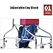 Walking Frames for Disabled Standing Walking Frame 6 Wheels, Adjustable Height Lower Limb Trainer Prevent Rollover Supports 200 Lbs (Color : Red, Size : Men)