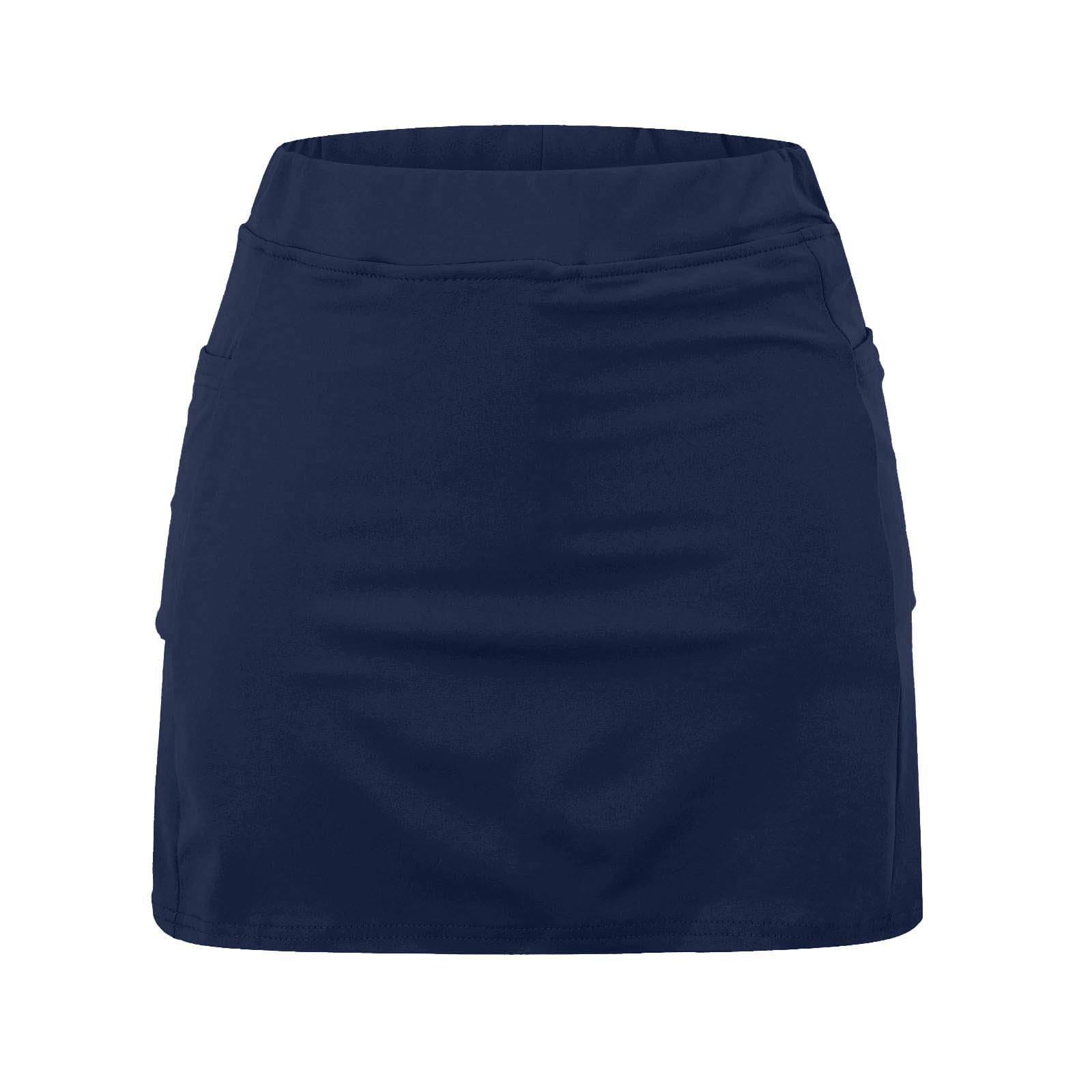 Jupe Short Yoga Femme Tennis Golf Sport Chic Et Elegant Jupe Taille Haute Elastique Mini Courte Jupe avec Pantalon en Dessous pour Printemps Et Été