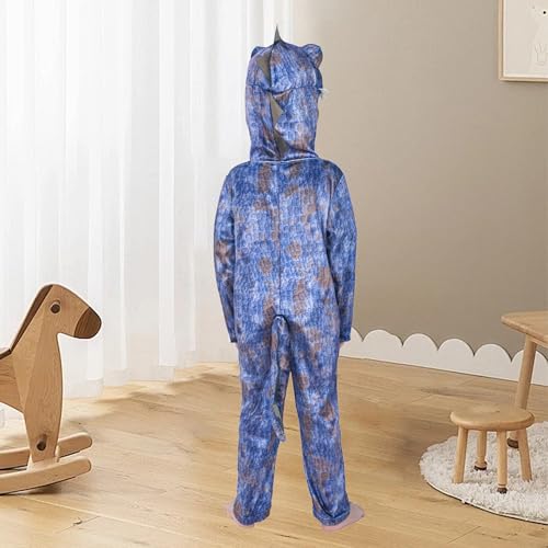 Sincere Party Grey Sublimation Print T-Rex Dinosaur Costume for Little Boys and Girls Dinosaur Oneise with T-Rex Statue Toy for 2-3 years - Image 4