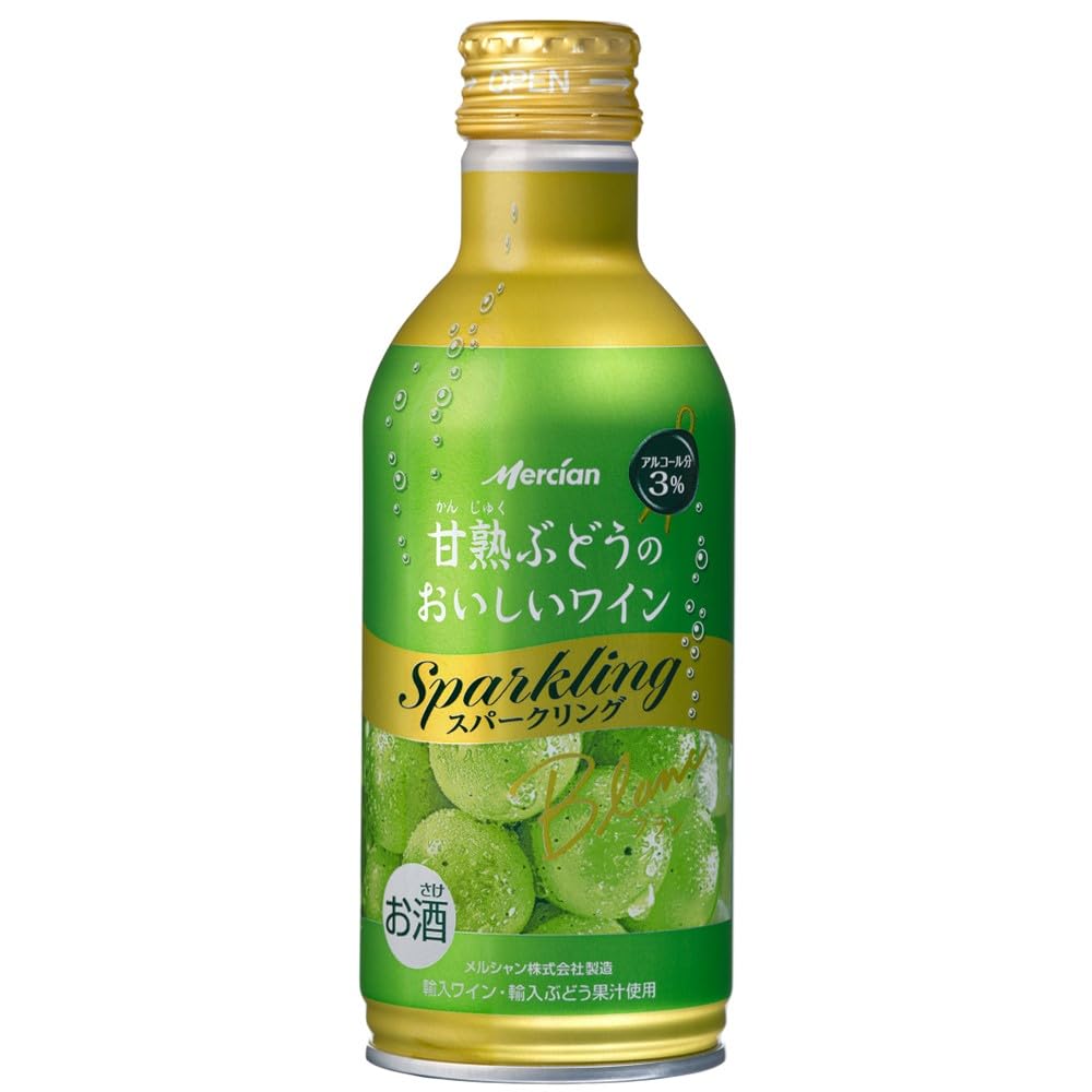 Amazon.co.jp: 甘熟ぶどうのおいしいワイン スパークリング 白 缶