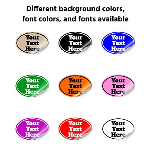 Hot4Tshirts Custom Bumper Stickers — Personalize Your Own Car Stickers With Text For Trucks, Vehicles — 3 Pack (6"X4" Oval) #TOP2