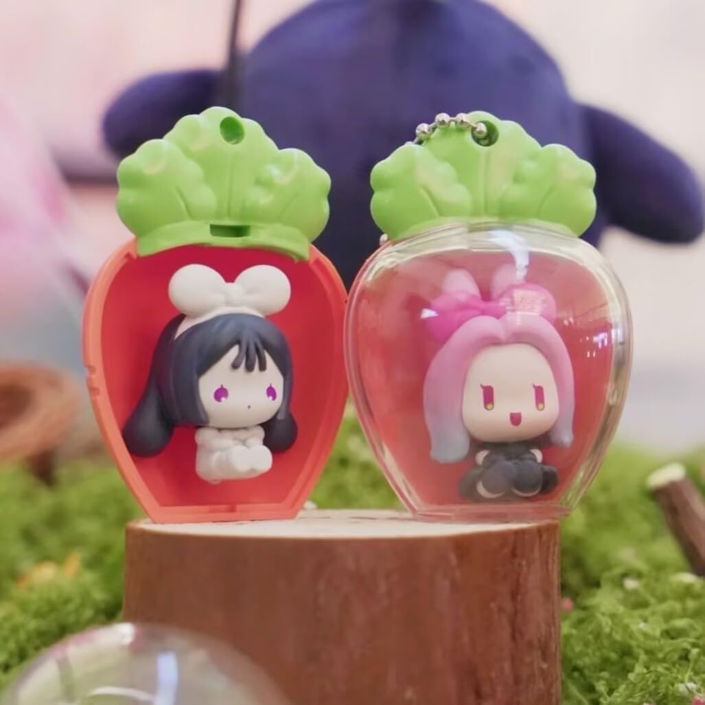 KILA MILA Anime Alien Stage Official Blind Box, Cute Rabbit Radish Rice Grains Series Figure Mystery Box Gifts (Full Set 6pcs)