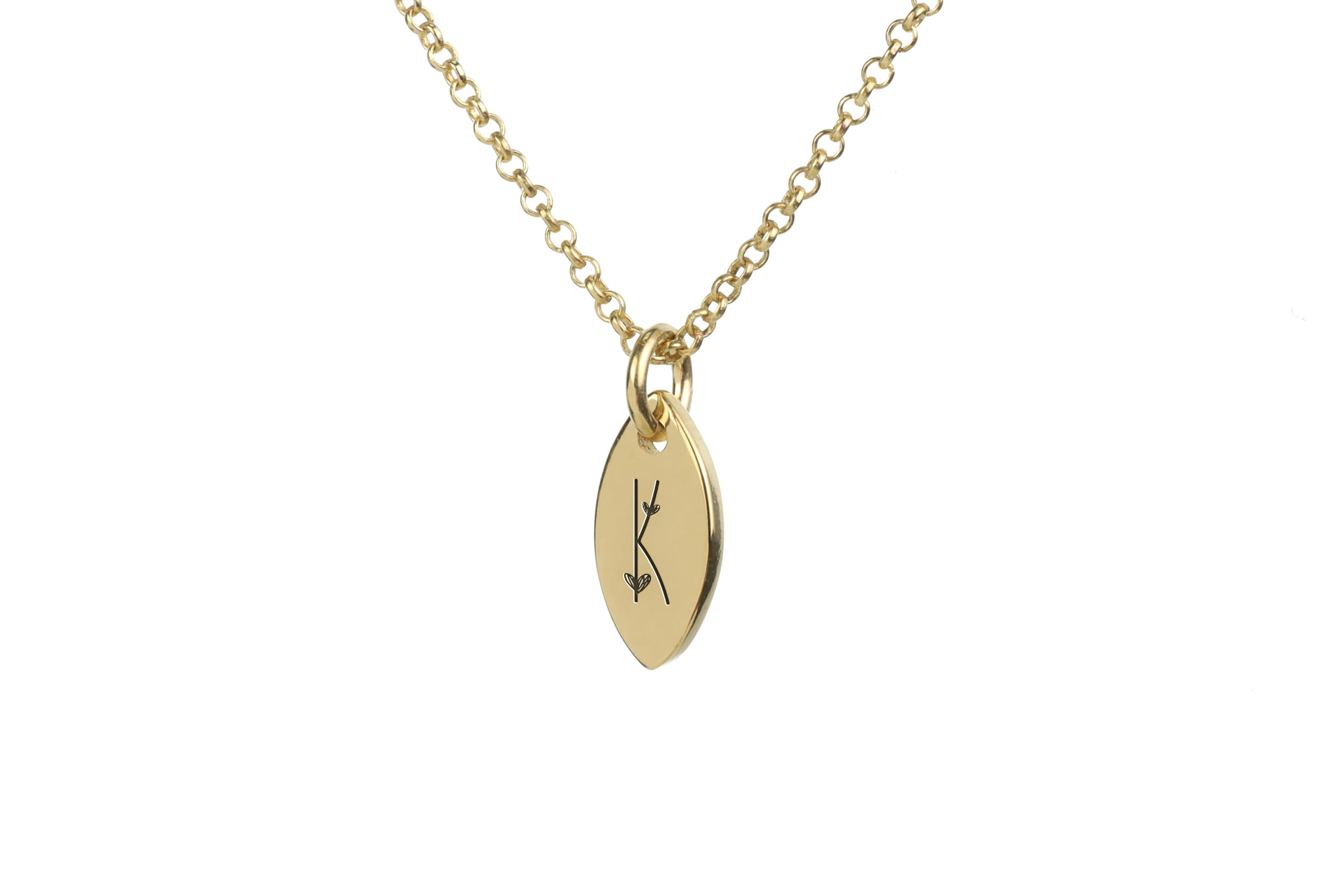 Collier Marquise Initiale et pendentif coeur personnalisable pour femme - 6